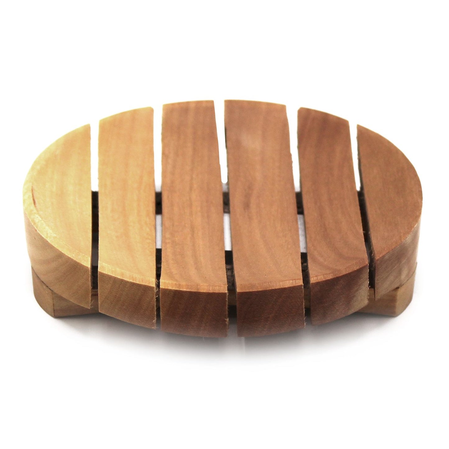 Klassische Mahagoni Seifenablage Rund