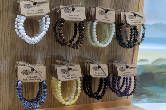 Power Armband Blutgarnet