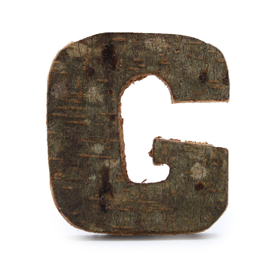 Rustikaler Rindenbuchstabe G 7cm