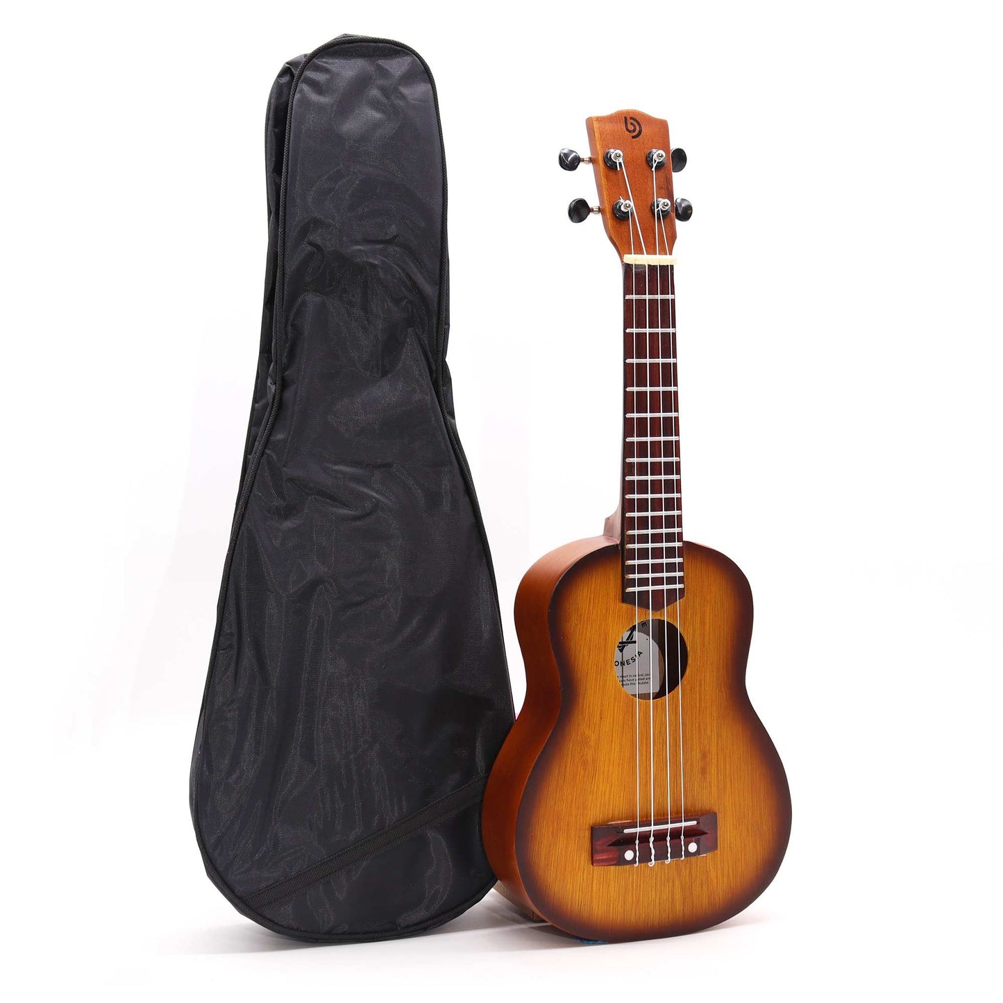 Handgefertigte Ukulele mit Orange Sunburst Finish und 4 Saiten