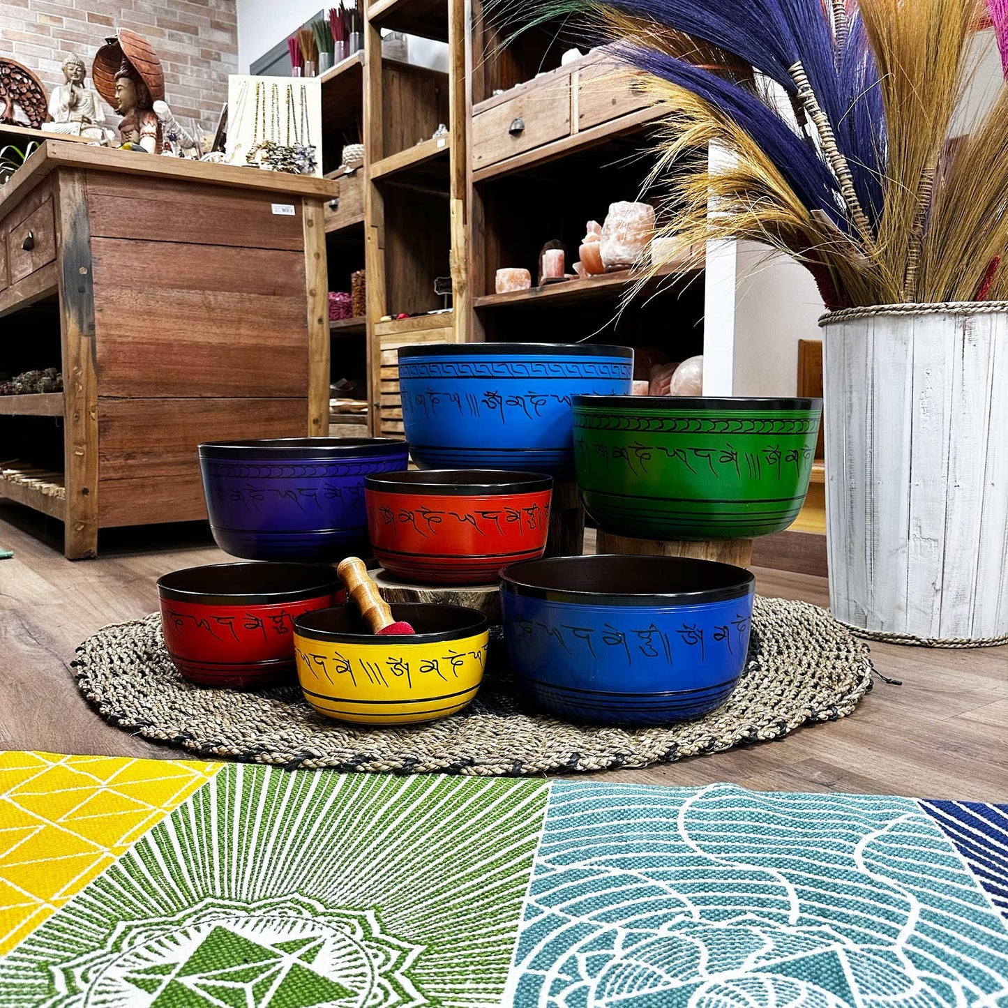 Großes Chakra Set Mit Sieben Klangschalen 19.5-35cm