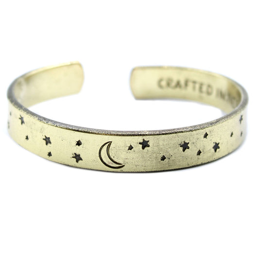Inspiration Armband - Messing Sonnenaufgang, Galaxie, Sterne, Erde