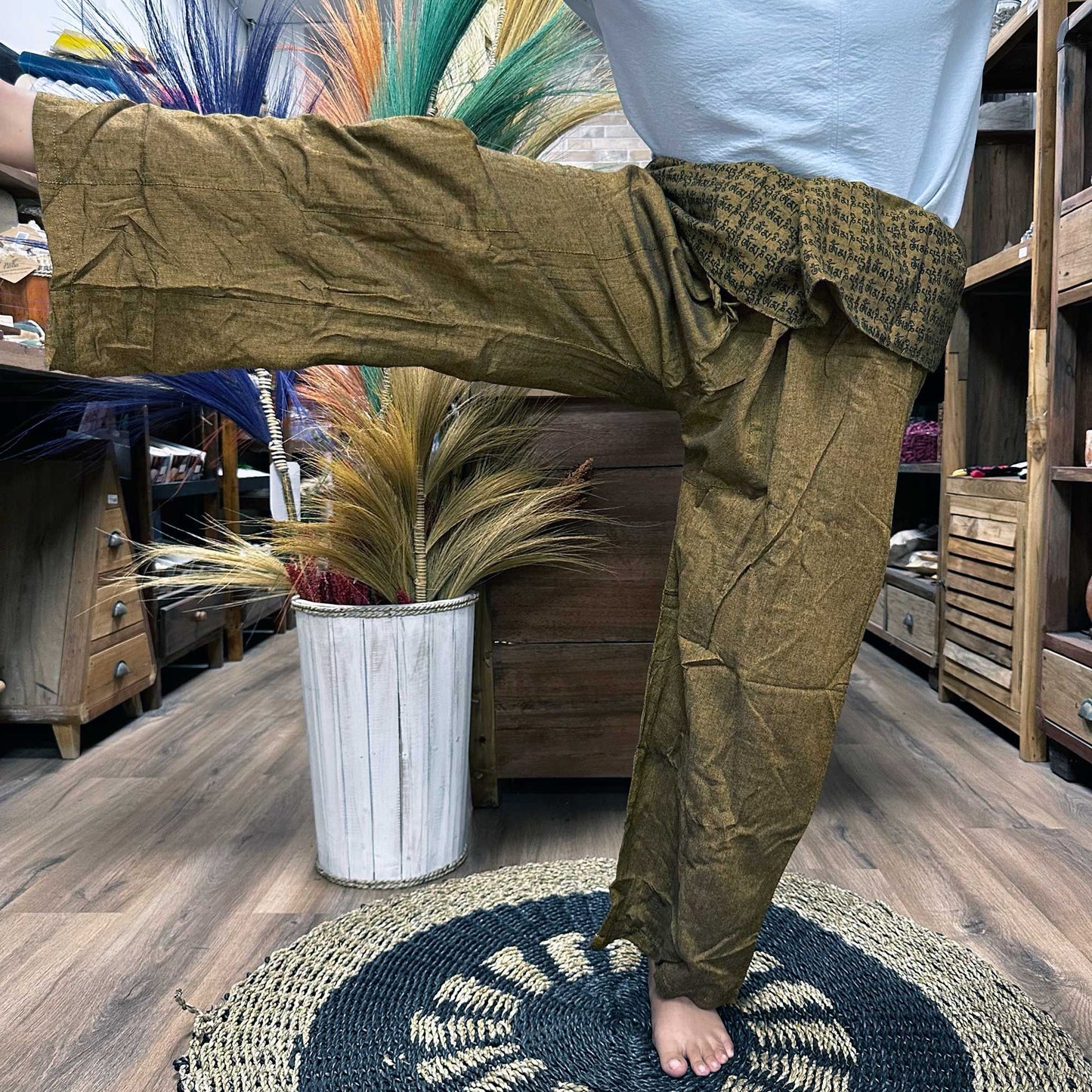 Yoga und Festivalhosen - Thai Fischer Mandala Mantra in Orange