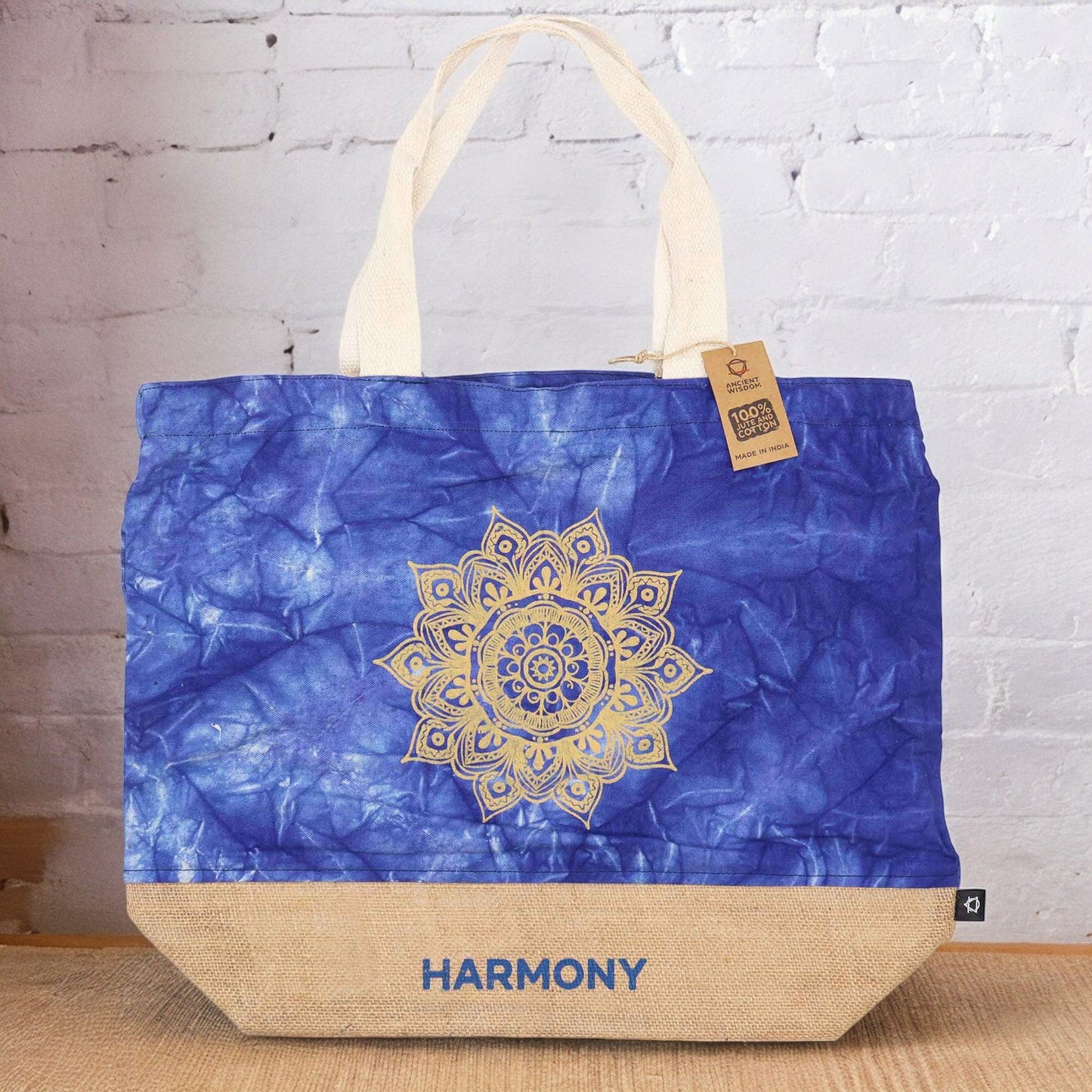 All Natürliche Tasche Blau Stonewash Mandala Harmonie
