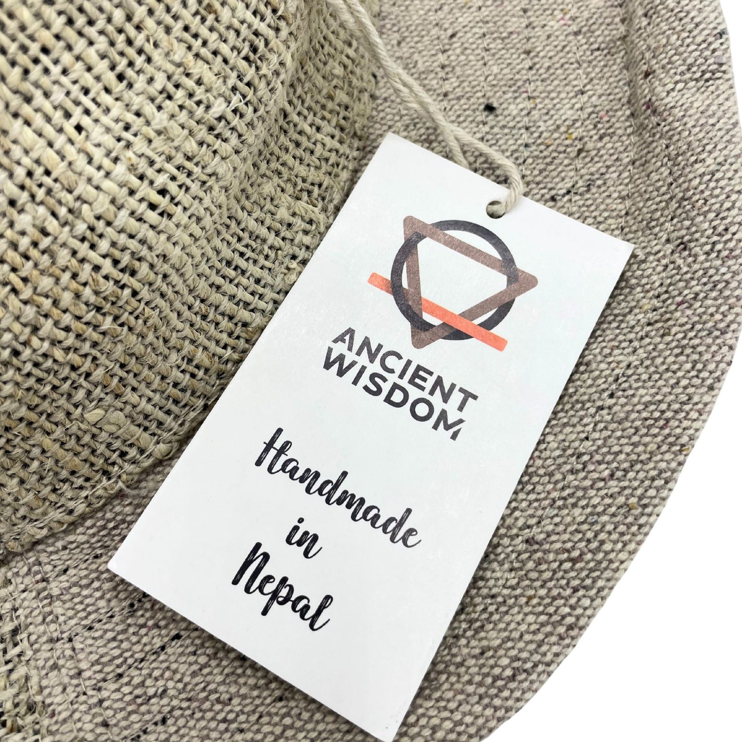 Gepatchter Und Verdrahteter Hanf Und Baumwolle Boho Festival Hut - Natur