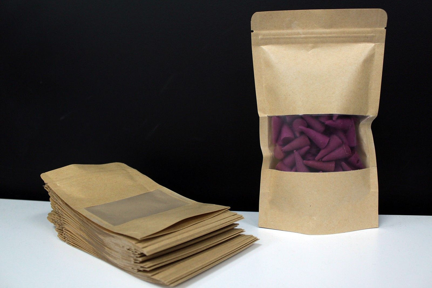 10er Set Kraft Fensterbeutel 12x20 cm