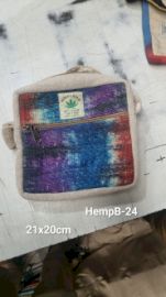 Tiedye Hanf Messenger Tasche Mit Reißverschluss