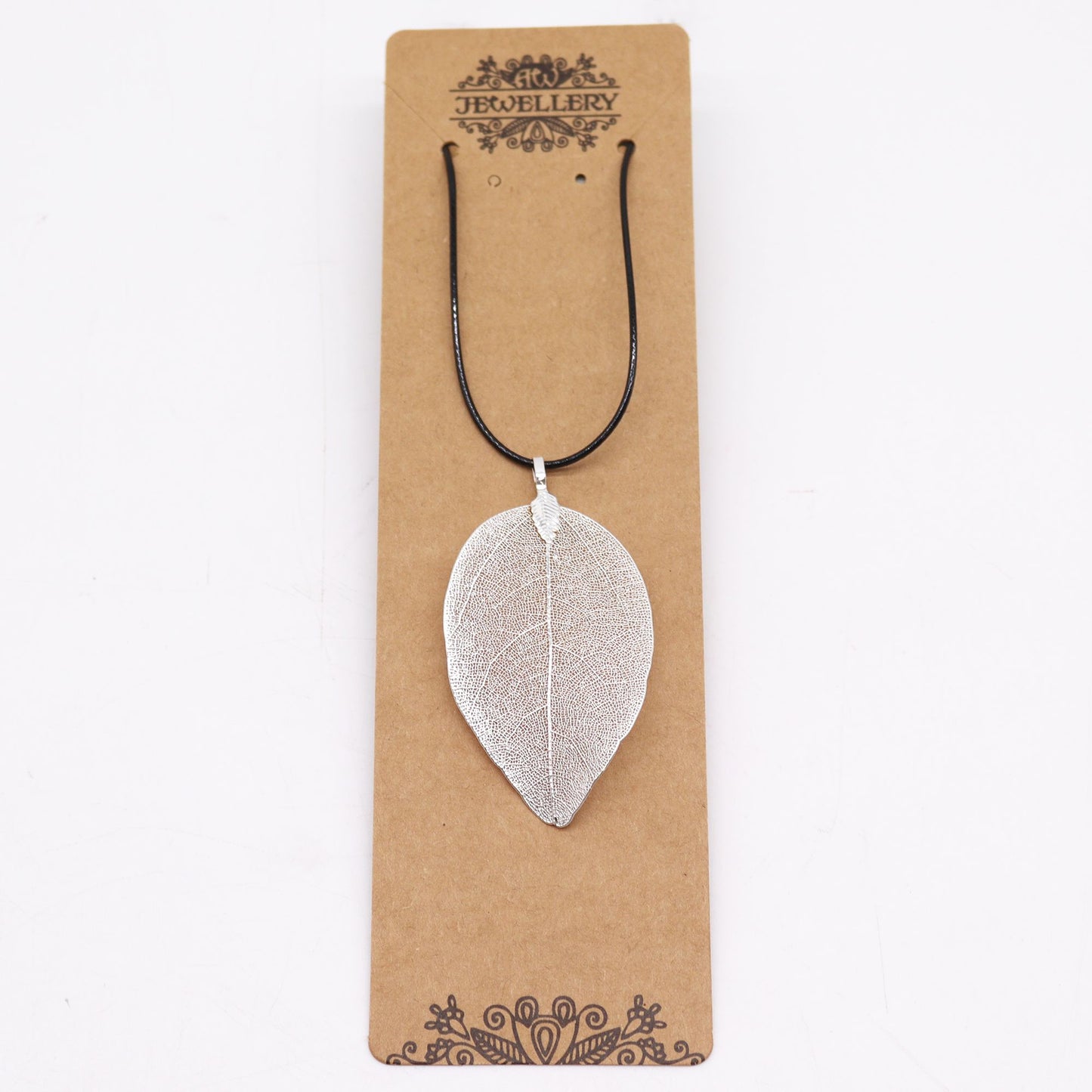 Halskette Bravery Blatt Silber Echte Blätter Schmuck