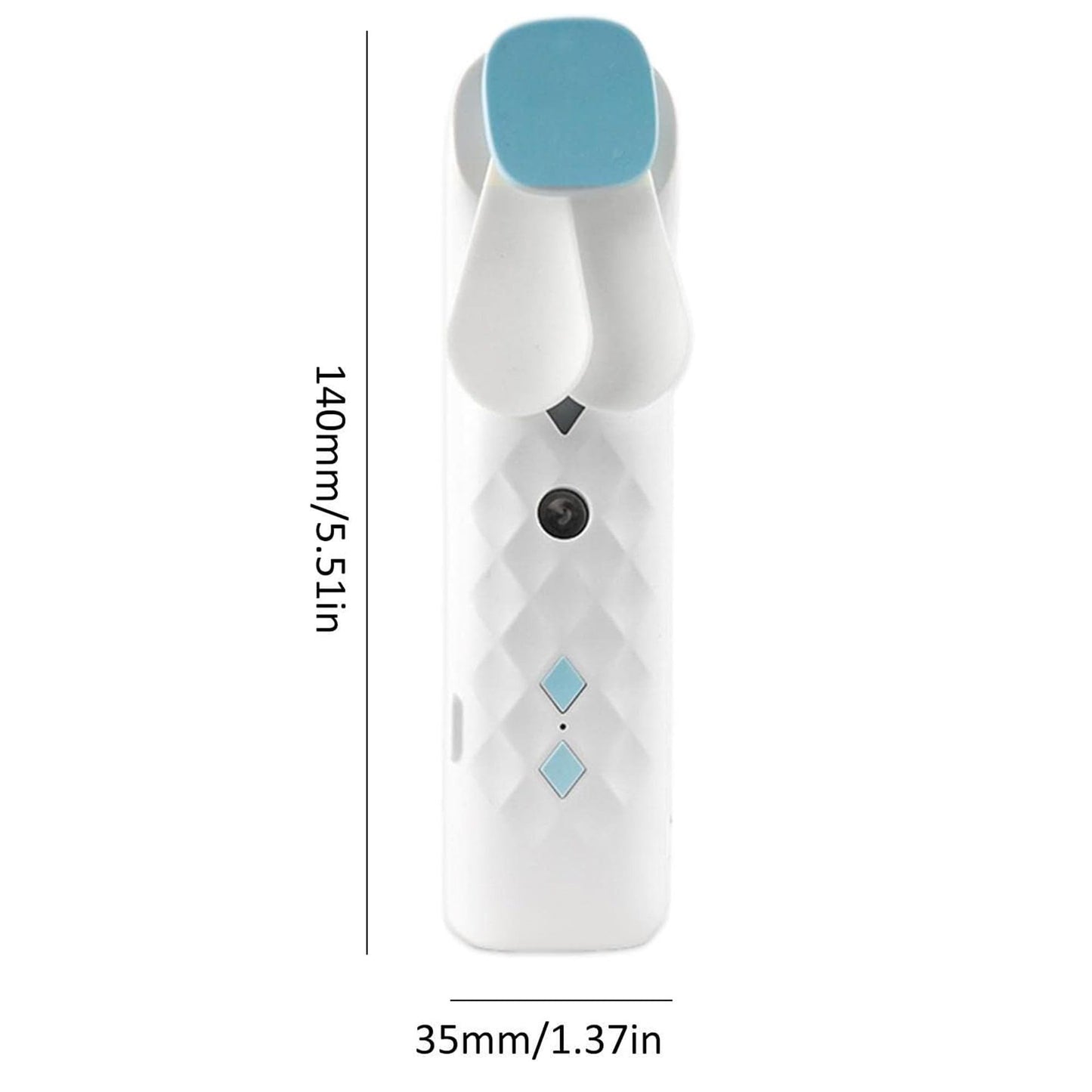 Weißer Nano Nebel Gesichtsventilator Und Sprühgerät USB Aufladbar