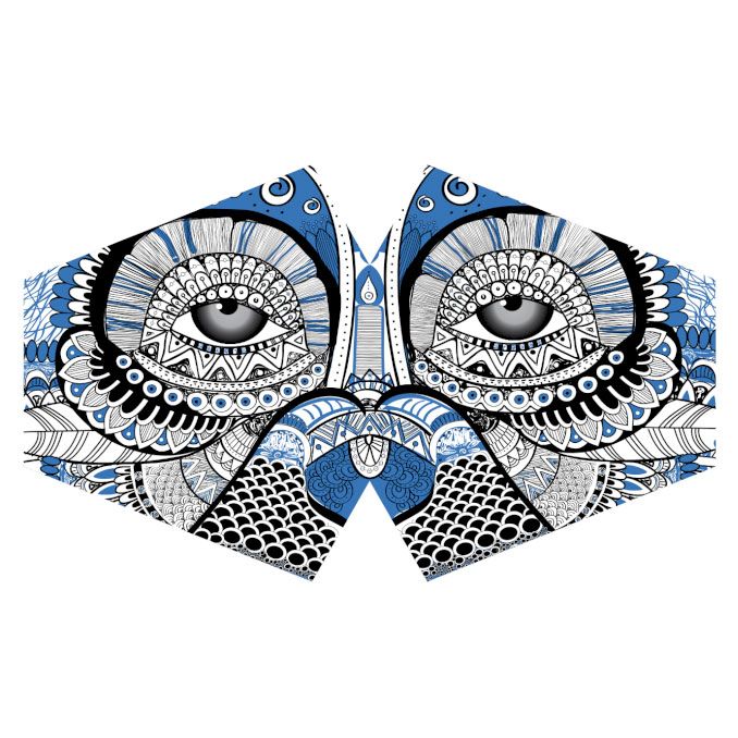 Wiederverwendbare Modische Gesichtsmaske - Mystische Eule (Erwachsene)