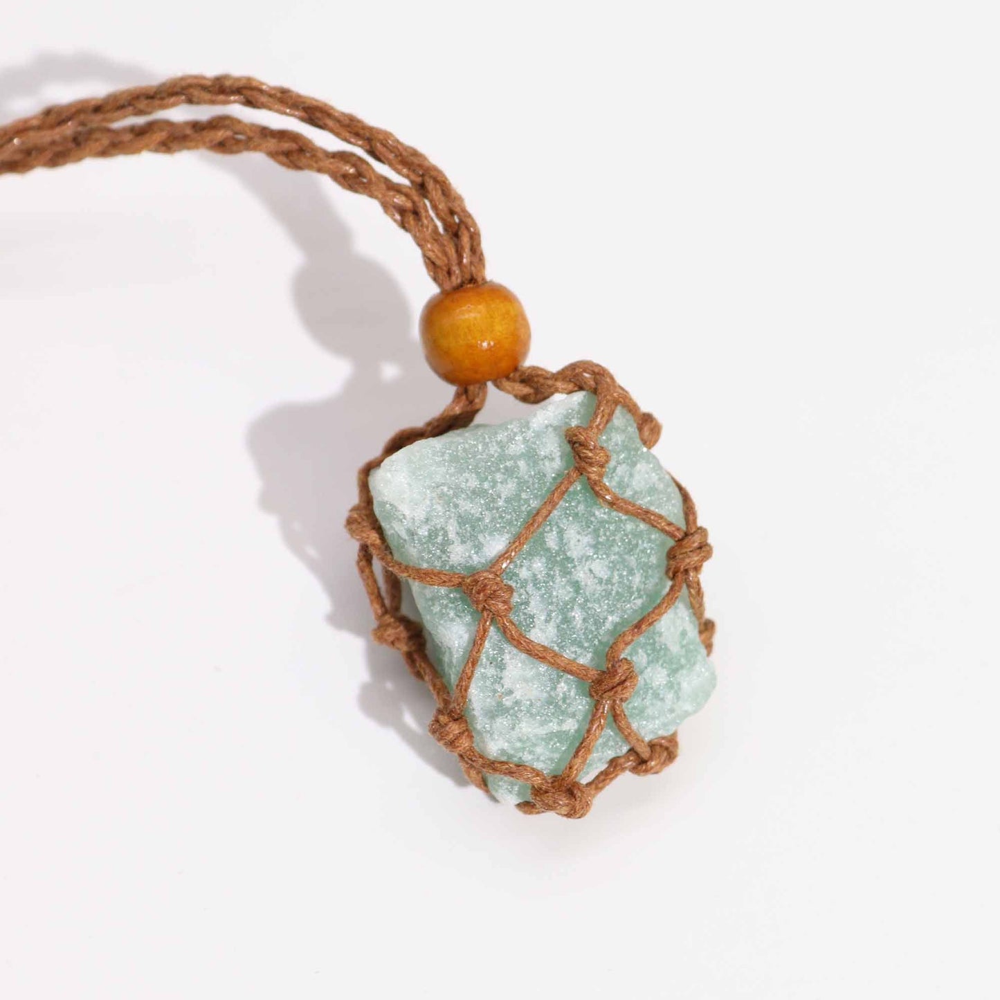 Kristall Edelstein Halskette Schnur 45cm 18 Zoll Braun