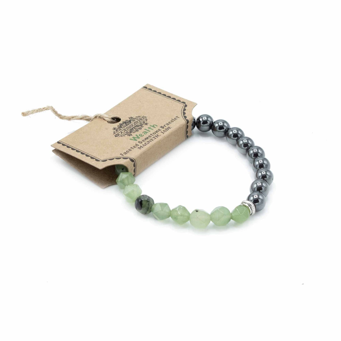 Facettiertes Edelstein Armband Magnetisches Jade