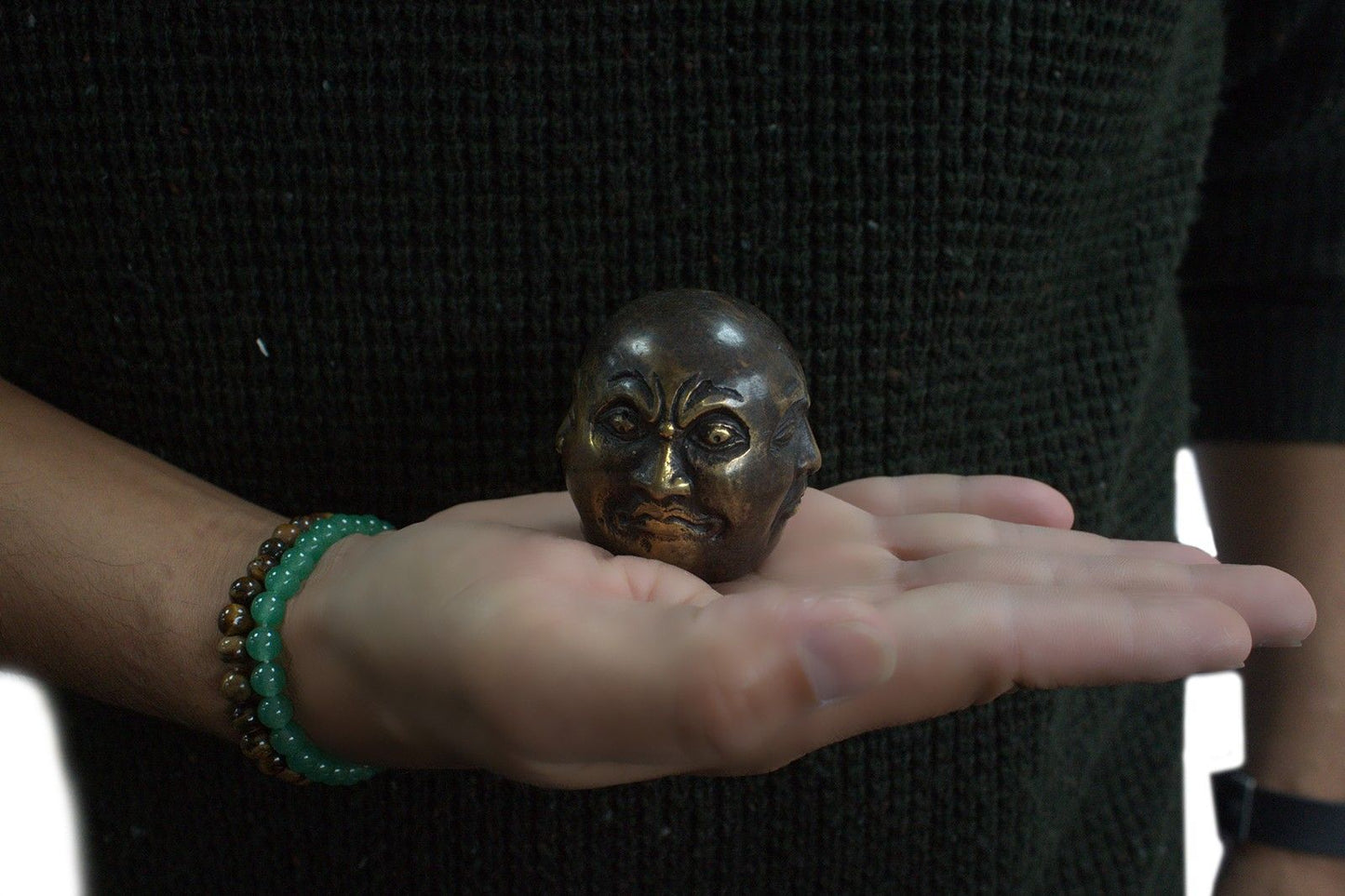 Fengshui Vier Gesichter Buddha 5cm aus Messing