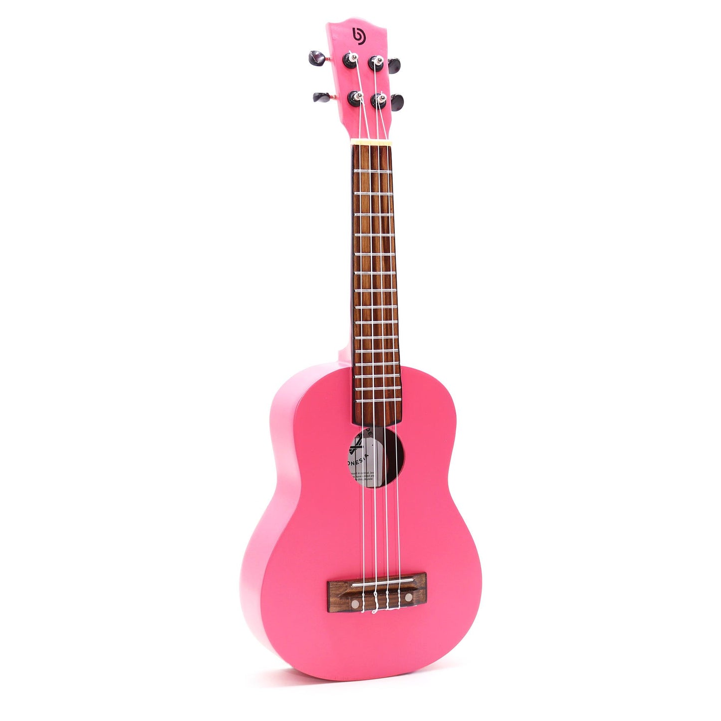 Handgefertigte Ukulele in Heller Pinker Farbe mit 4 Saiten