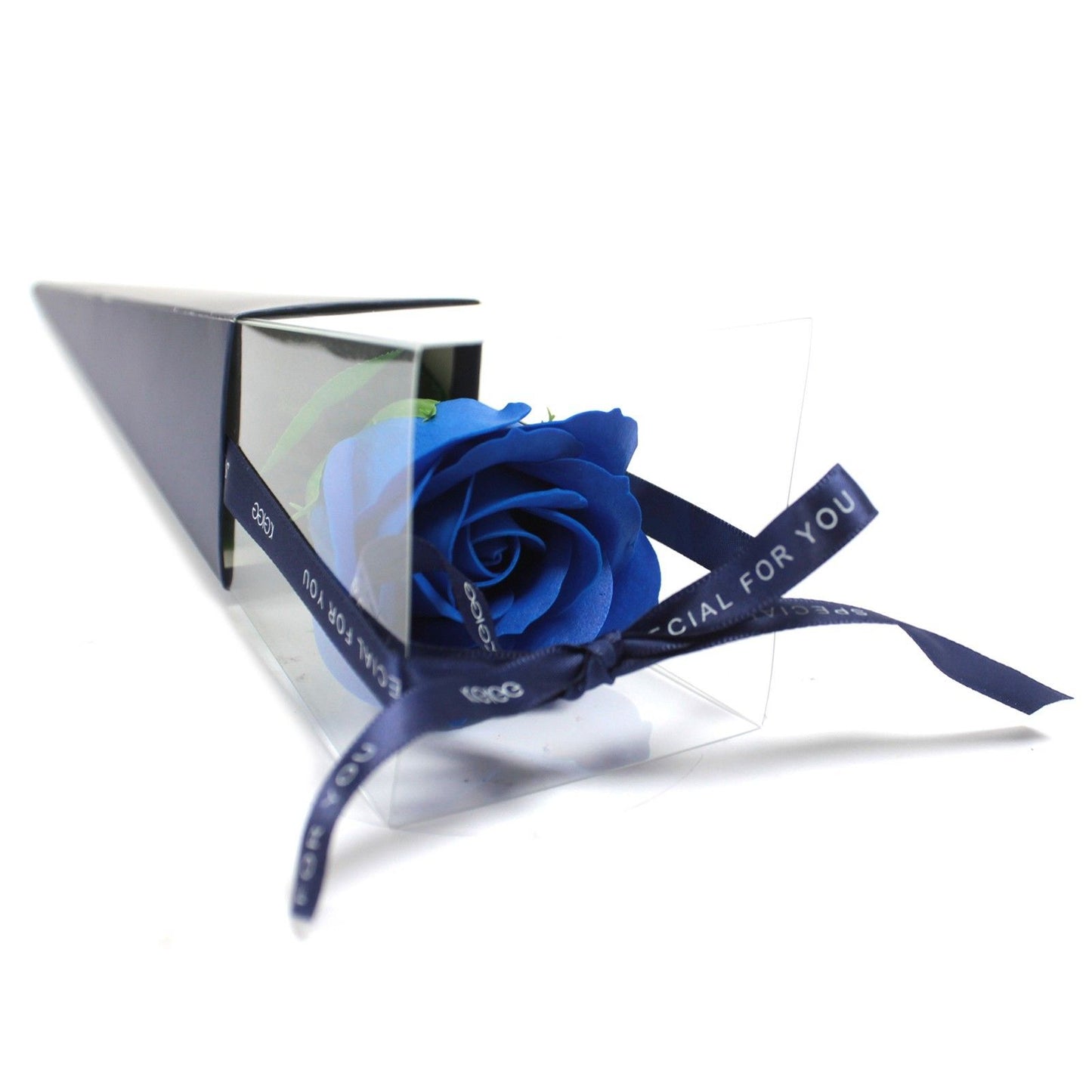 Einzelne Rose - Blaue Rose Seifenblumen