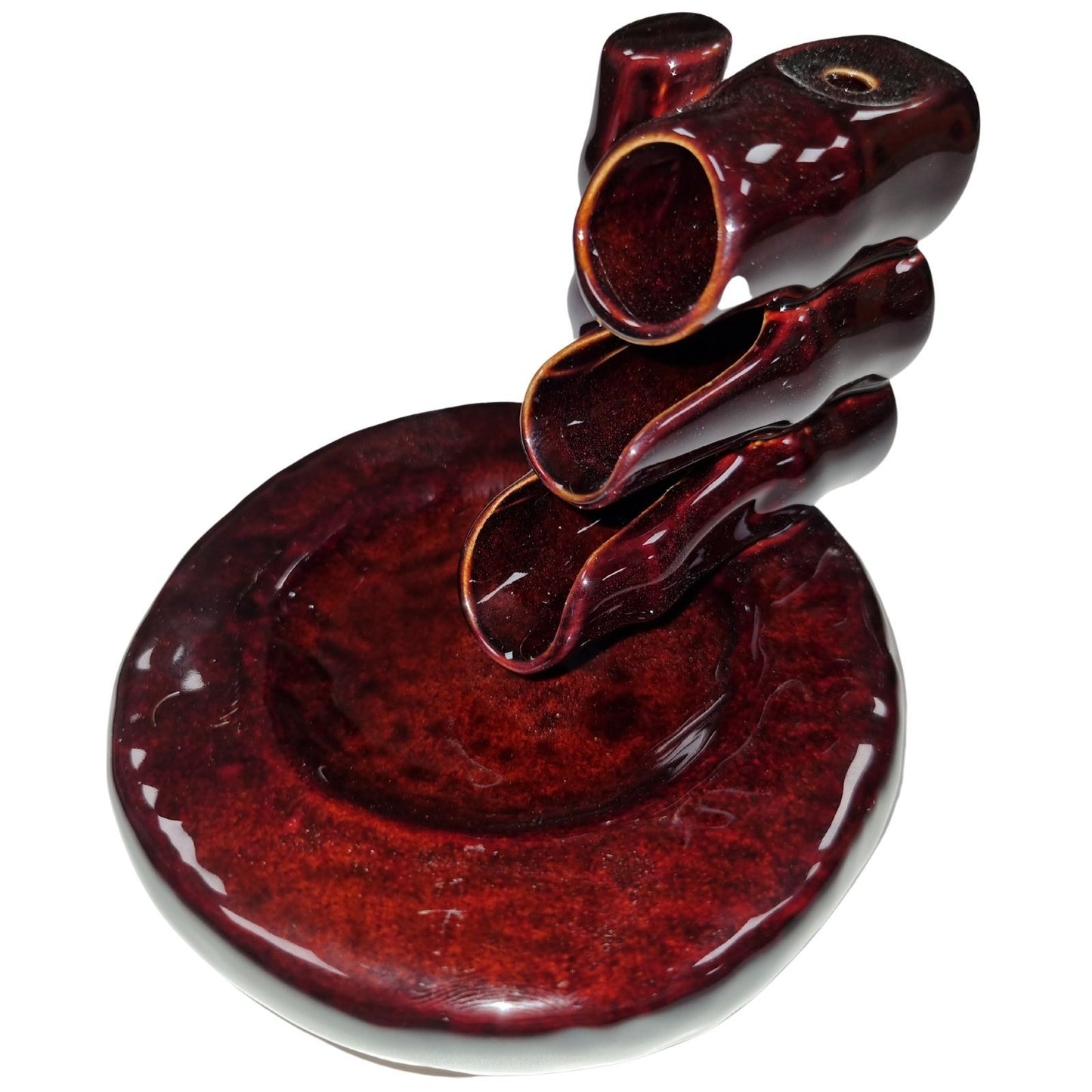 Räucherstäbchenhalter Mit Rückfluss - Bambus Und Teich