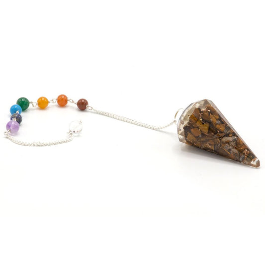 Orgonit Power Chakra Pendel Tigerauge
