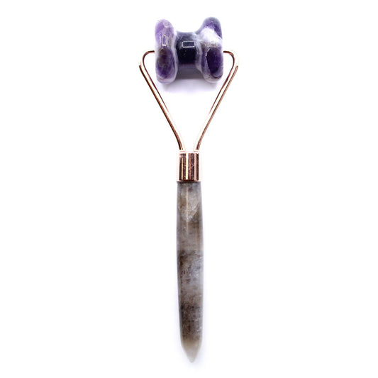 Edelstein Kiefer Roller - Amethyst 15cm x 4,5cm x 3cm
