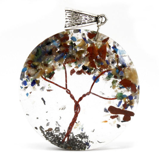 Orgonit Kraft Anhänger Runde Amethyst Baum