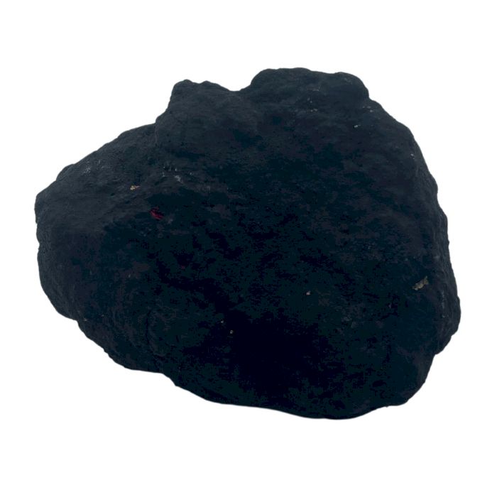 Bunte Calcitgeoden - Schwarzer Stein - Dunkelrot