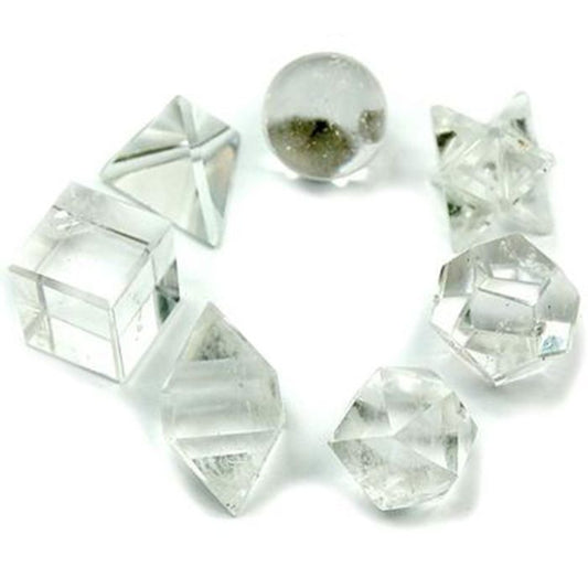 Geometrisches Sieben Teiliges Kristall Set