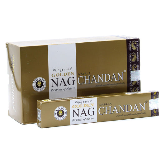 15g Goldener Nag Chandan Räucherstäbchen