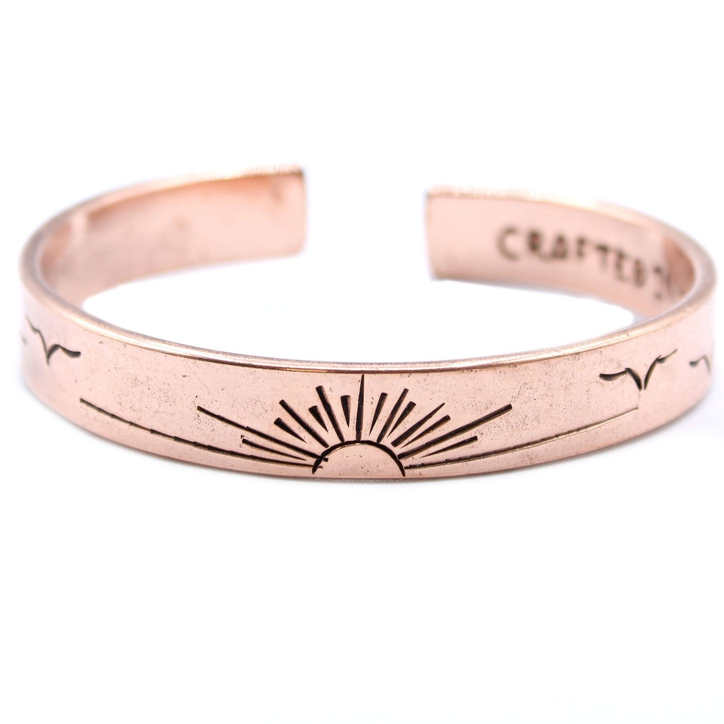 Inspiration Armband - Kupfer Sonnenaufgang, Galaxie, Sterne, Erde