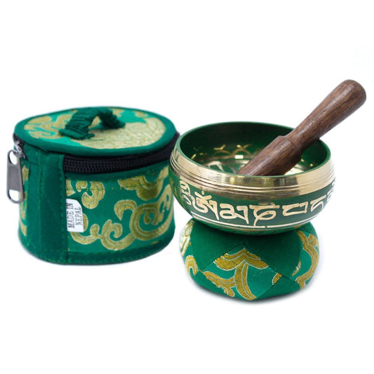 Mini Klangschalen Geschenkset - Grün