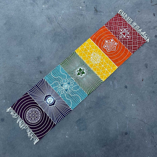 100 Prozent Baumwolle Yoga Teppich 60x200cm 7 Chakras