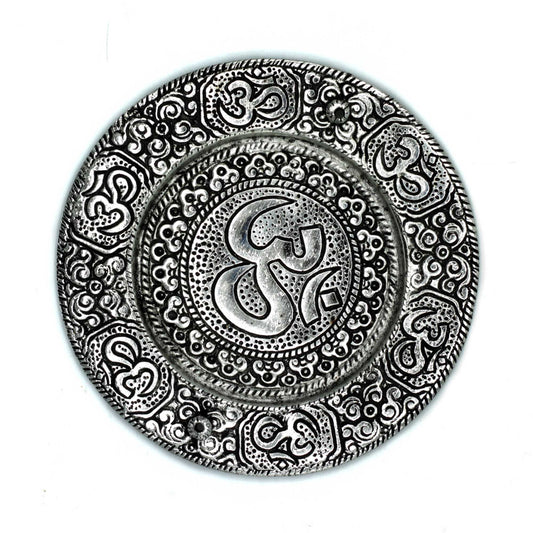 Polierter Aluminium Om Runder Räucherstäbchenhalter 11cm