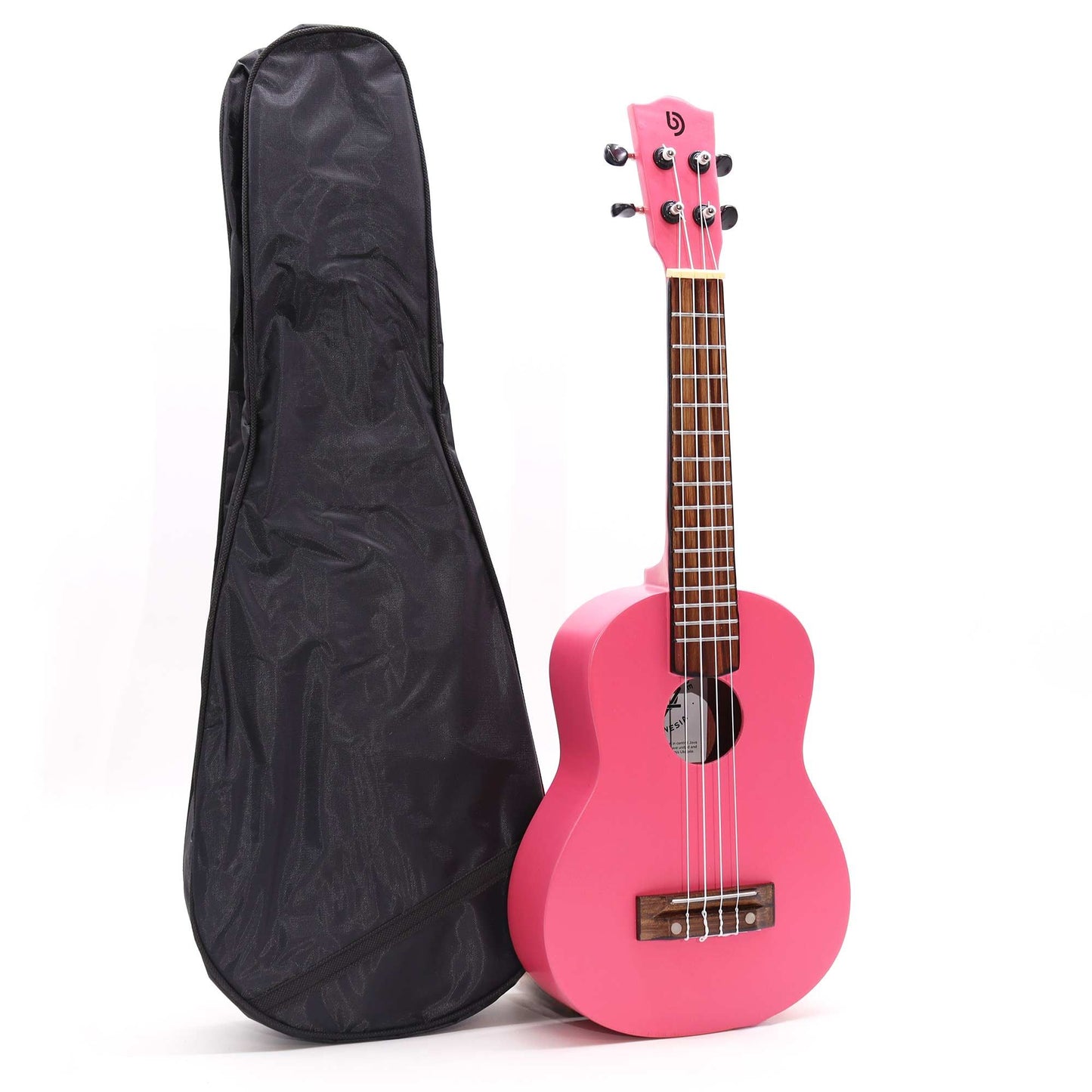 Handgefertigte Ukulele in Heller Pinker Farbe mit 4 Saiten