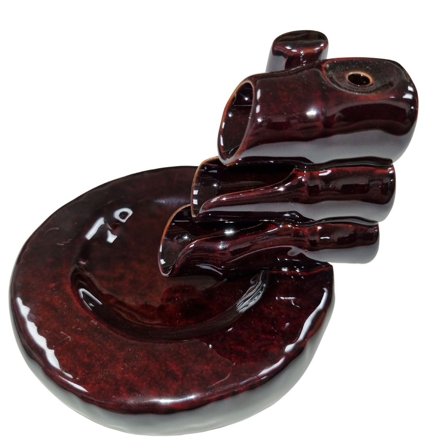 Räucherstäbchenhalter Mit Rückfluss - Bambus Und Teich