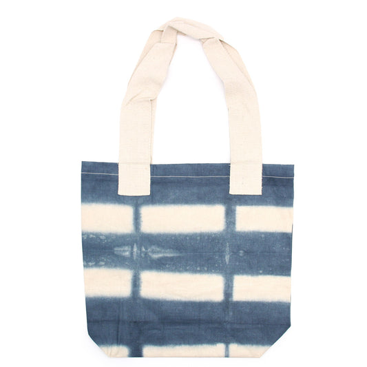 Natürlicher Tye-Dye Baumwollbeutel 8oz 38x42x12cm Graue Blöcke Natürlicher Griff