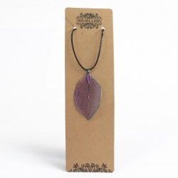 Halskette Bravery Leaf Lavendel Echte Blätter Schmuck