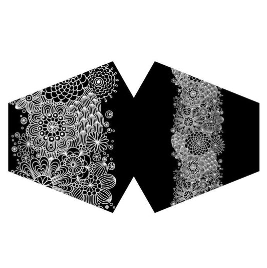 Wiederverwendbare Modische Gesichtsmaske - Schwarze Eleganz für Erwachsene