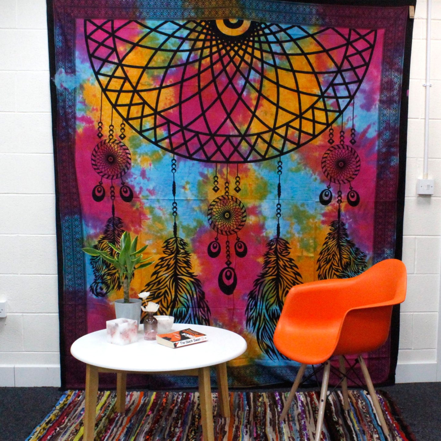 Einzelnes Baumwollbettüberwurf Mit Wandbehang Traumfänger 130cm x 200cm