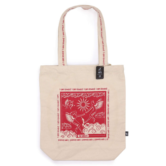 Hop Hare Tragetasche - Ich Bin Geliebt - 10oz Baumwollcanvas