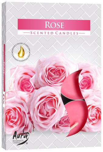 Set Mit 6 Duft Teelichtern Rose