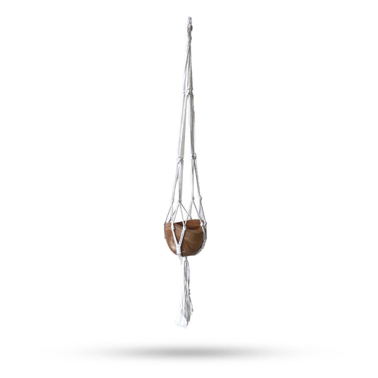 Makramee Blumentopf Halter Klassisch - Natürlicher Med Pot