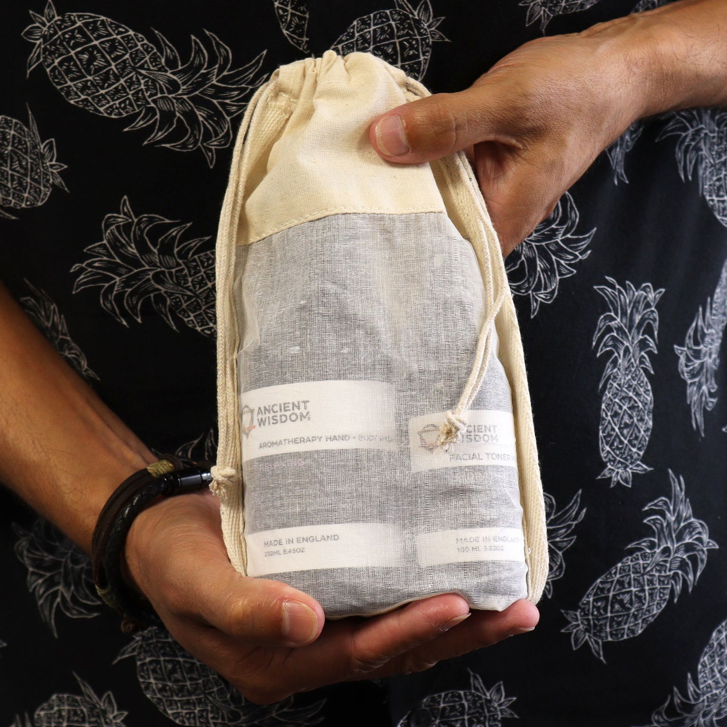 Große Baumwollfenstertasche 26x15cm