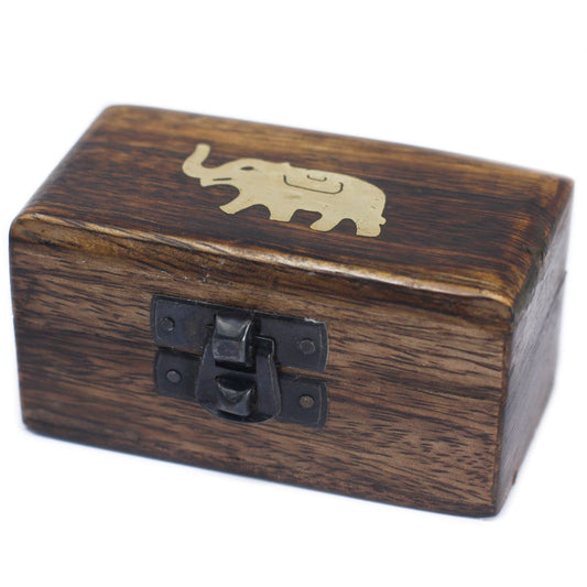 Kleine Pillenboxen Aus Mango Holz Mit Eleganter Messingbeschläge
