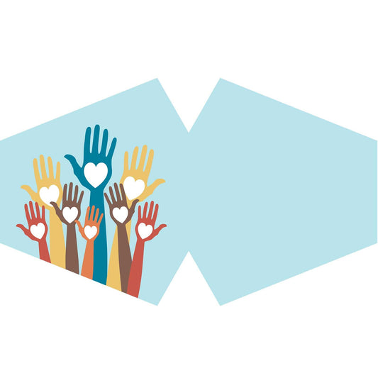 Wiederverwendbare Mode Gesichtsmaske - Liebe Hände (Erwachsene)