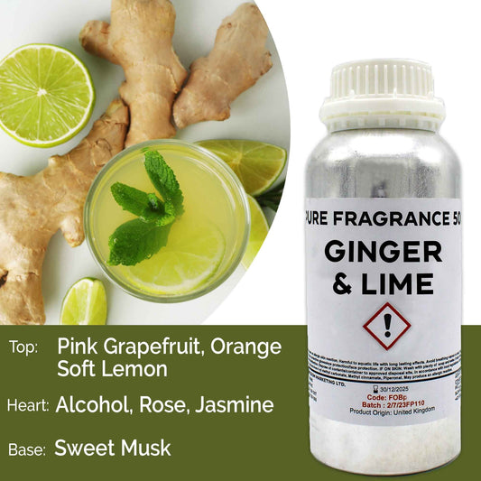 Ingwer und Limette Reine Duftöle 500ml