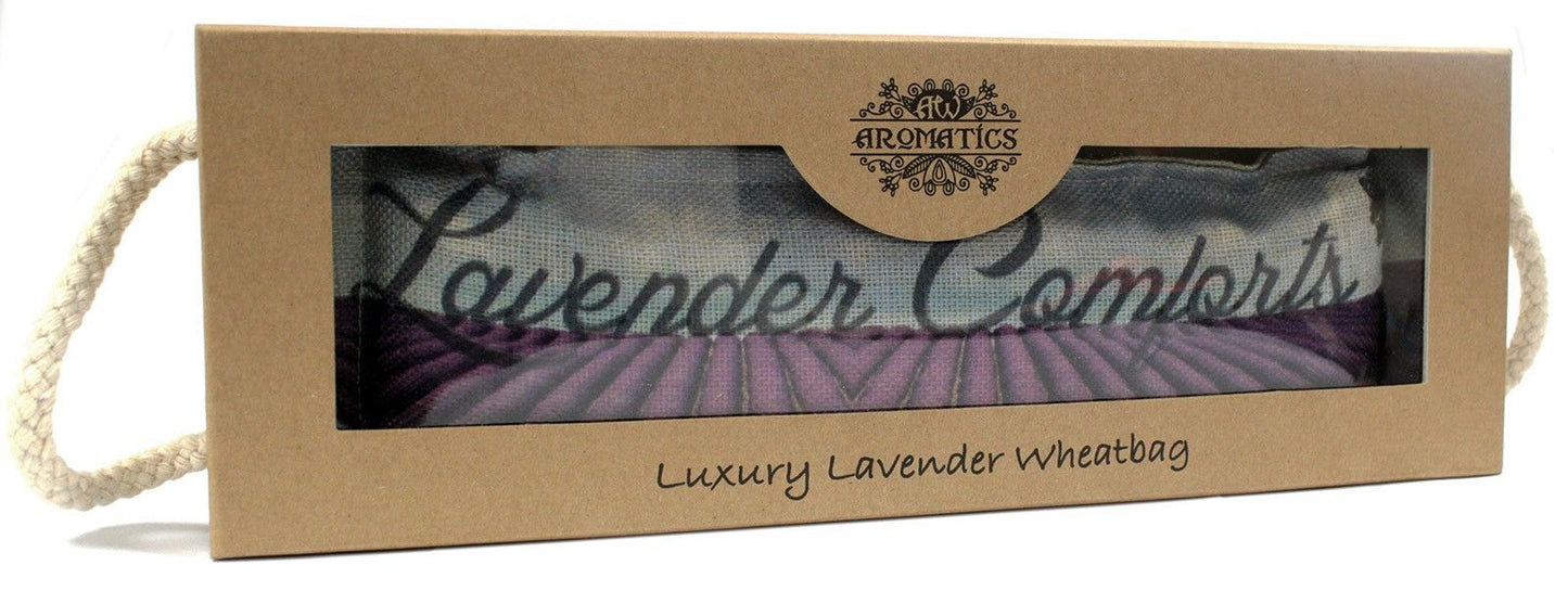Luxuriöses Lavendel Weizenkissen In Geschenkbox - Lavendel Komfort