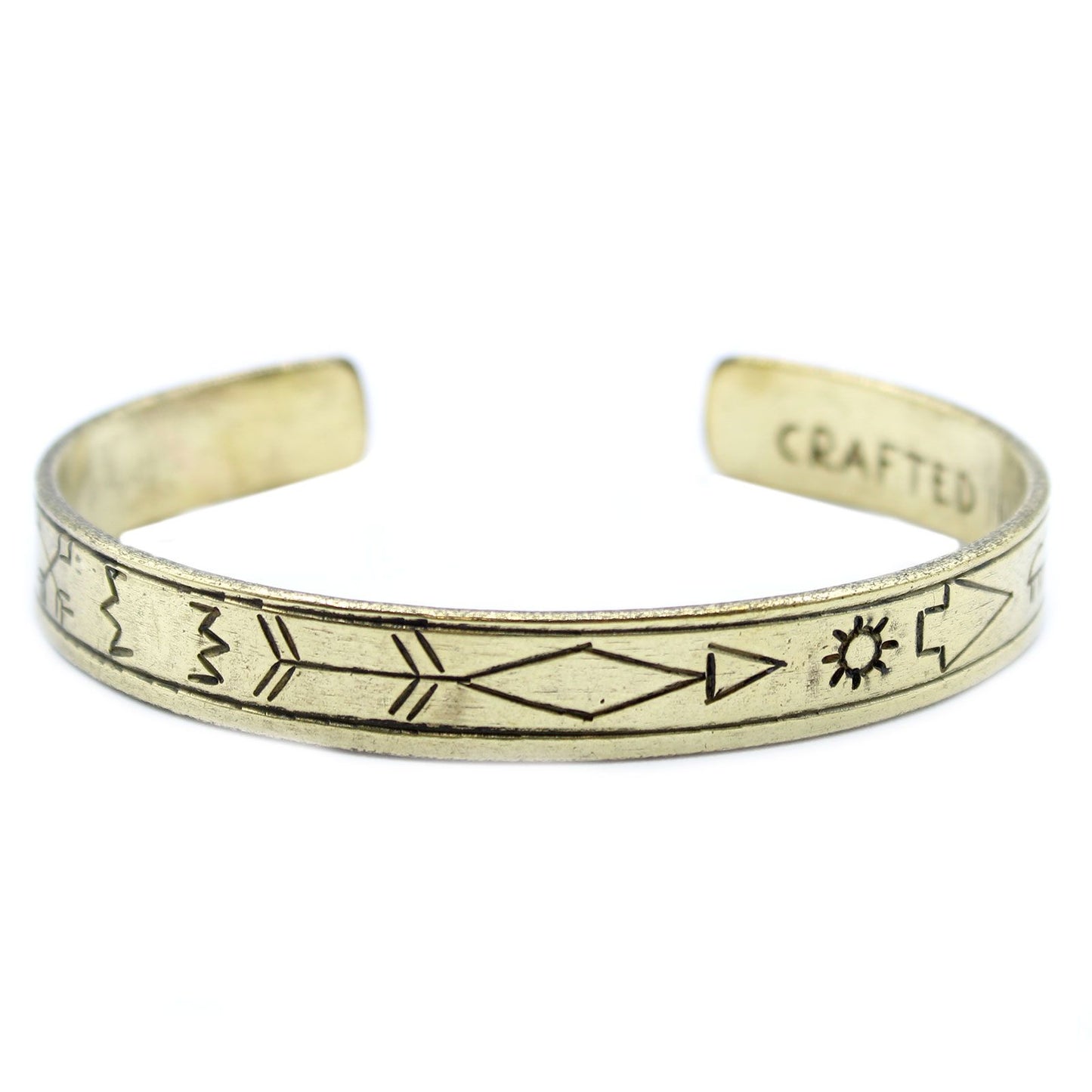Inspiration Armband - Messing Sonnenaufgang, Galaxie, Sterne, Erde