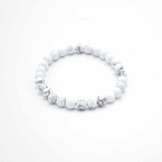 Edelstein Manifestationsarmband Weißer Jasper Frieden