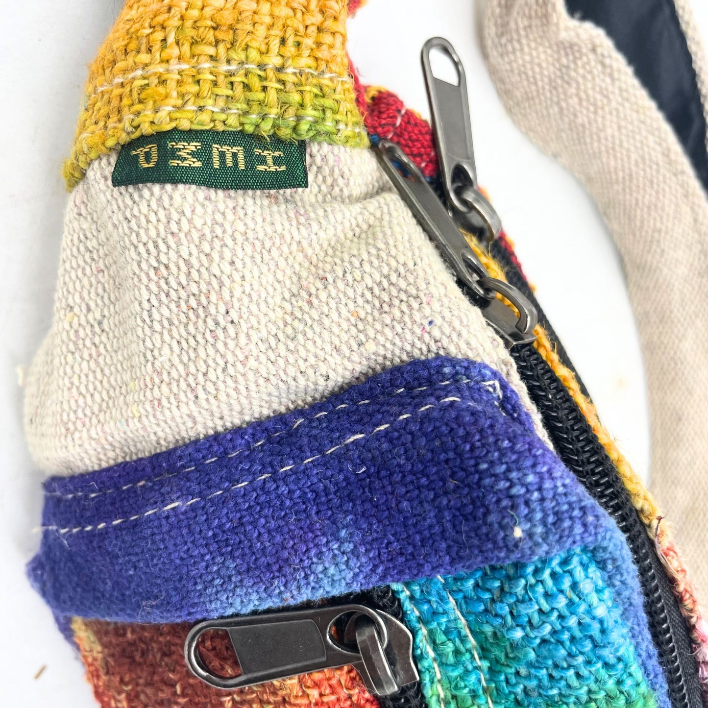 Tiedye Hanf Bauchtasche aus Kathmandu Nepal mit Cotton und Pure Hemp
