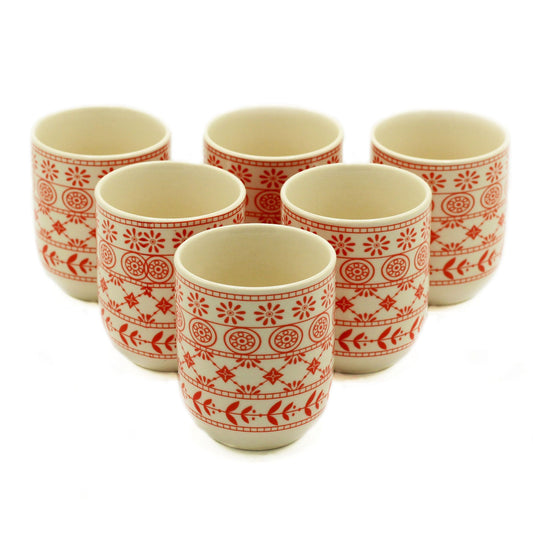 Kräutertee Becher Amber Set Mit 6 Tassen Aus Keramik 190ml