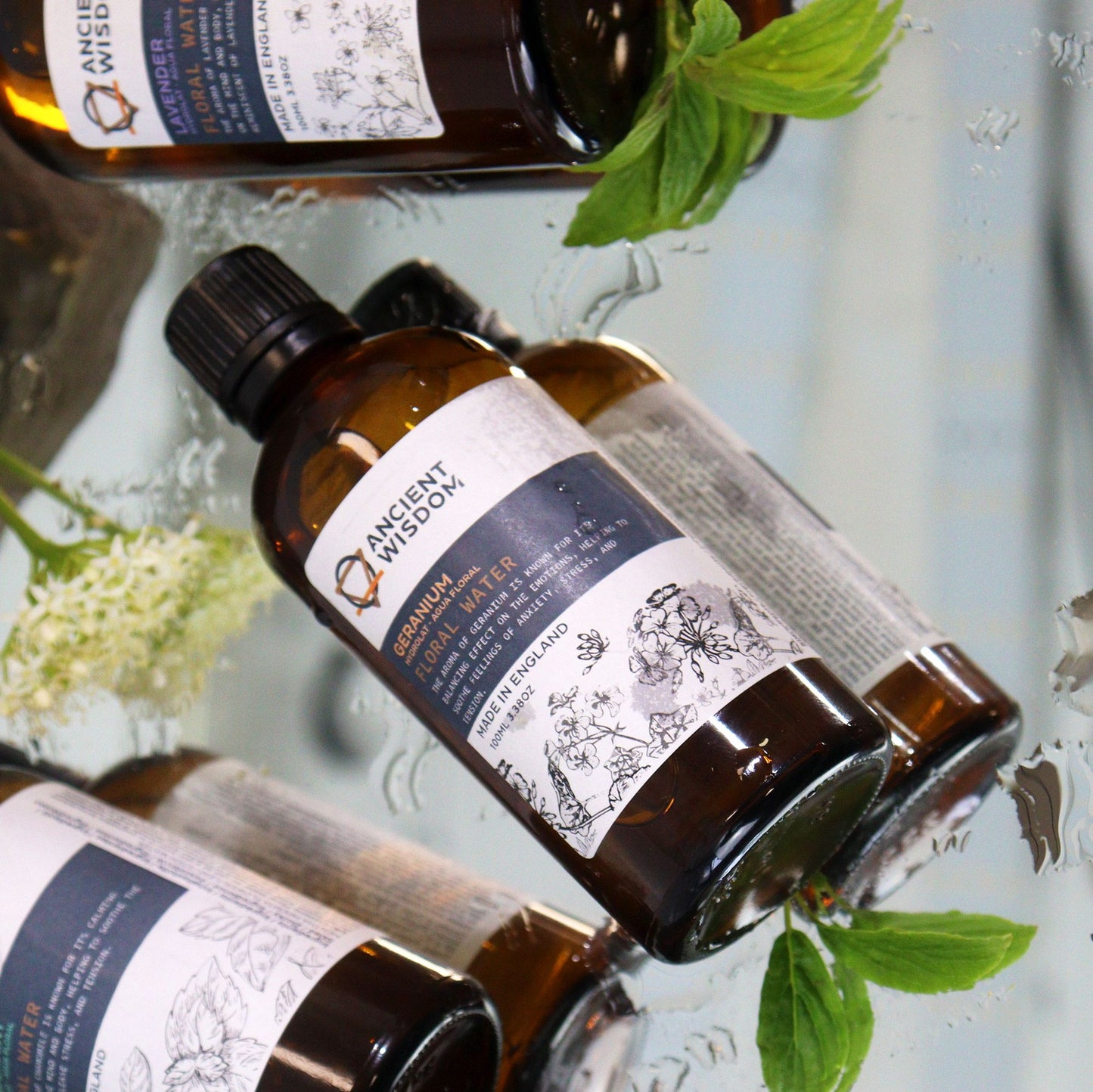 Geranien Hydrolat 100ml Natürlicher Toner für Hautpflege und Revitalisierung