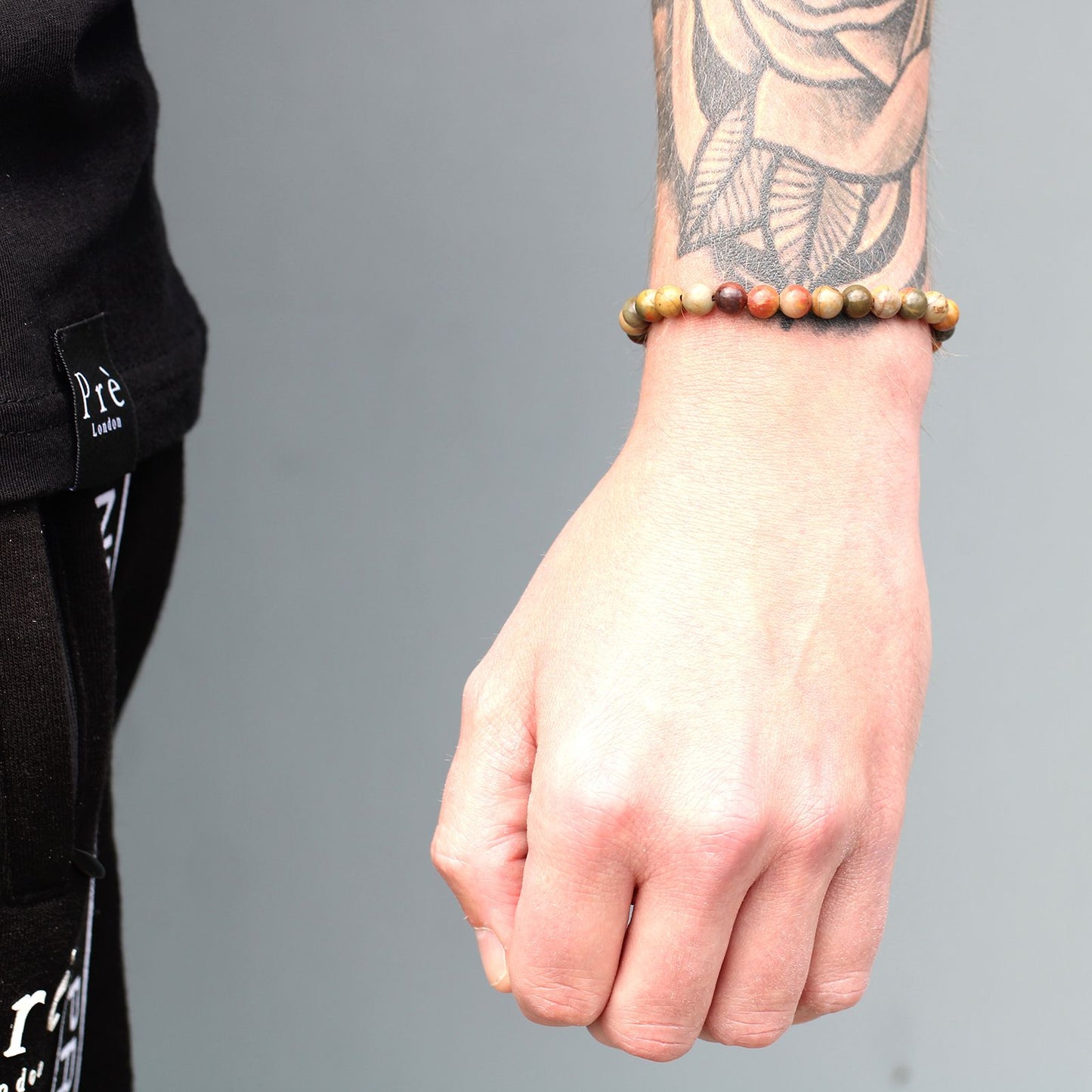 18K Gold Vergoldetes Edelstein Armband Mit Schwarzem Band - Tigerauge